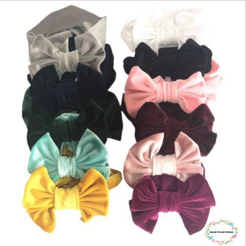 Vbi-newborn Kids Girl Bé Tập Đi Nơ Băng Đô Tóc Phụ Kiện Mũ