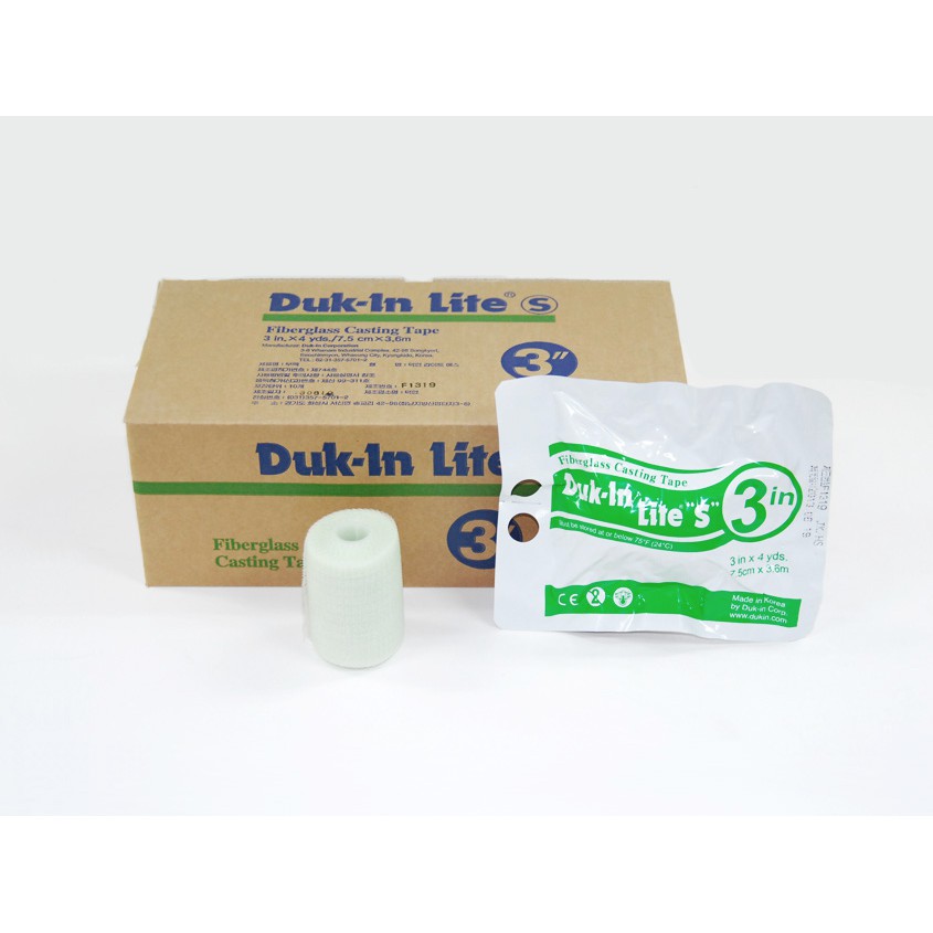 Bột bó thủy tinh Duk-In Lite S 3 in (7.5 cm x 3.6 m) (Hộp 10 cuộn)