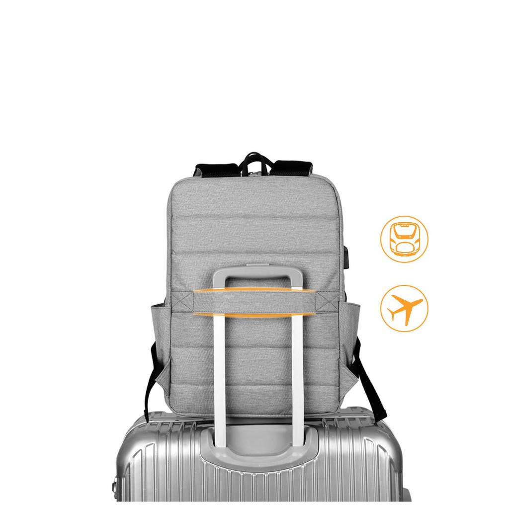 Balo Thời Trang Nam Nữ Cao Cấp Có Ngăn Đựng Laptop 15'6 Chống Sốc, Chống Nước Cao Cấp GN016 - GENOO OFFICIAL