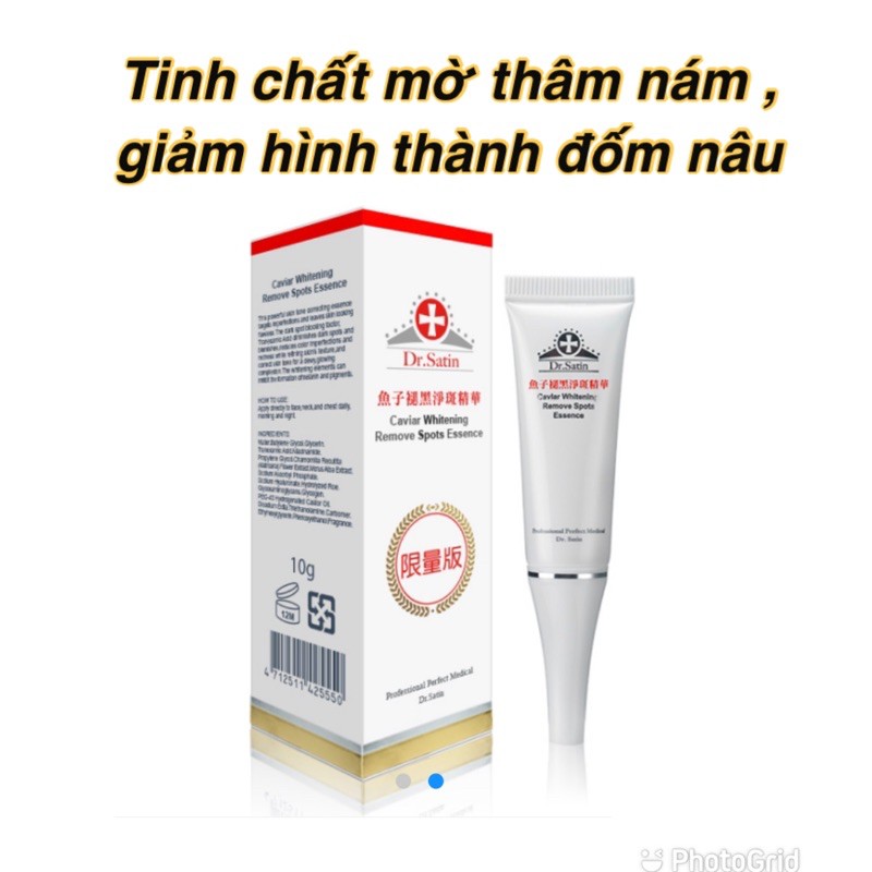 Tinh chất mờ thâm nám giảm hình thành đốm nâu Dr.Satin Caviar Whitening Remove Spots Esence
