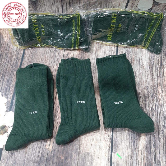 Tất màu xanh rêu (màu xanh bộ đội)