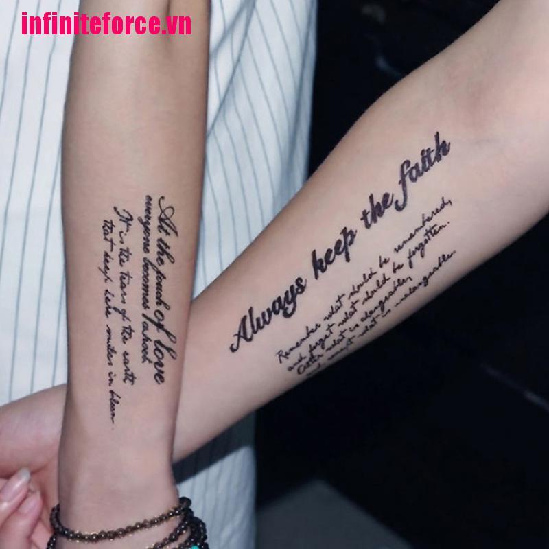 Hình Xăm Dán Chống Thấm Nước Chữ Tiếng Anh Cá Tính