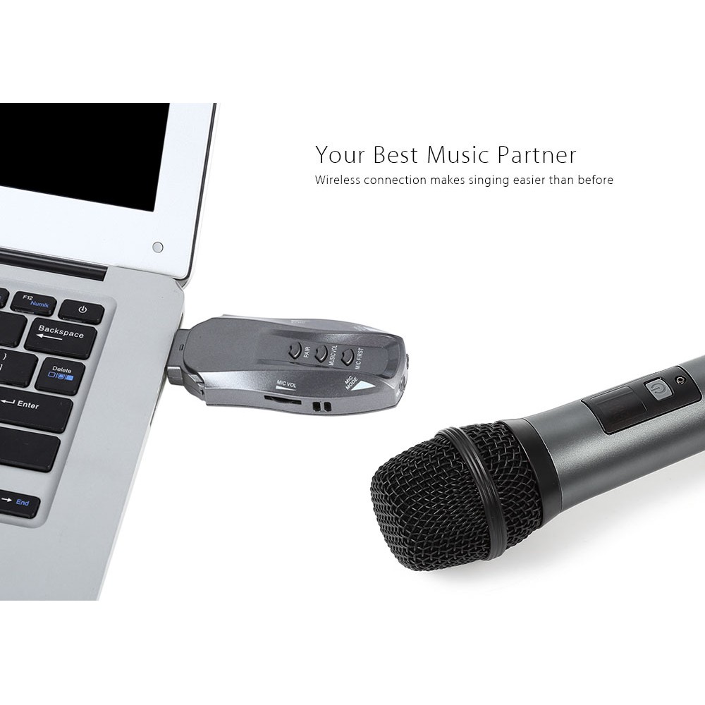 Mua Mic Hát Trên Xe Oto Micro Karaoke Excelvan K18V Cho Loa Bluetooth