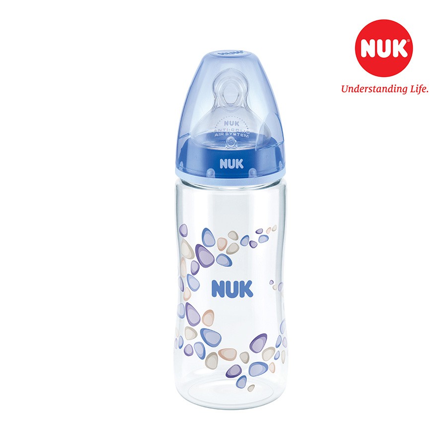 Bình sữa NUK PA 150ml/300ml núm ti Silicone
