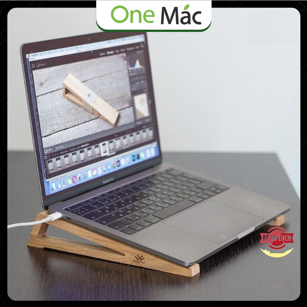 ❤️ Giá đỡ Macbook,  Kệ laptop ❤️ làm bằng gỗ thông tự nhiên bền đẹp, mang đi thoải mái