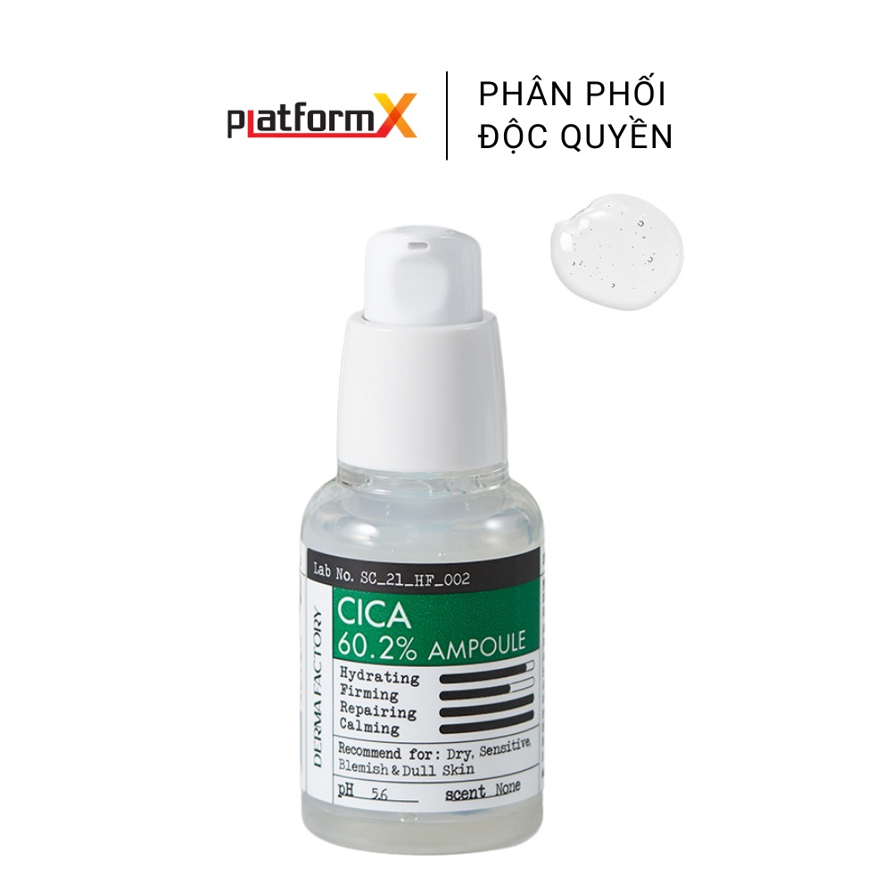 Huyết thanh rau má (Centella Asiatica) Derma Factory CICA 60.2% Ampoule 30ml
