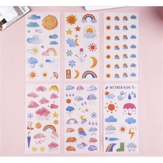 Set 6 Tấm Sticker STA Dán Trang Trí Sổ Lưu Niệm
