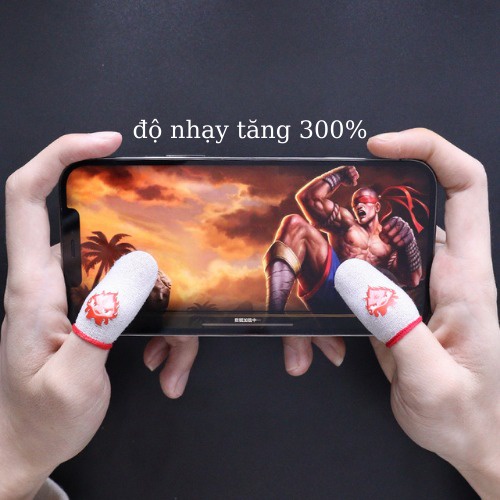 Bao tay chơi game Lữa Hông siêu nhạy, găng tay chơi game sợi bạc cao cấp thoáng khí chống mồ hôi ngón tay