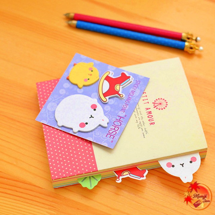 Giấy Note Sticky Molang GIÁ SỈ (Mẫu Molang + quả)