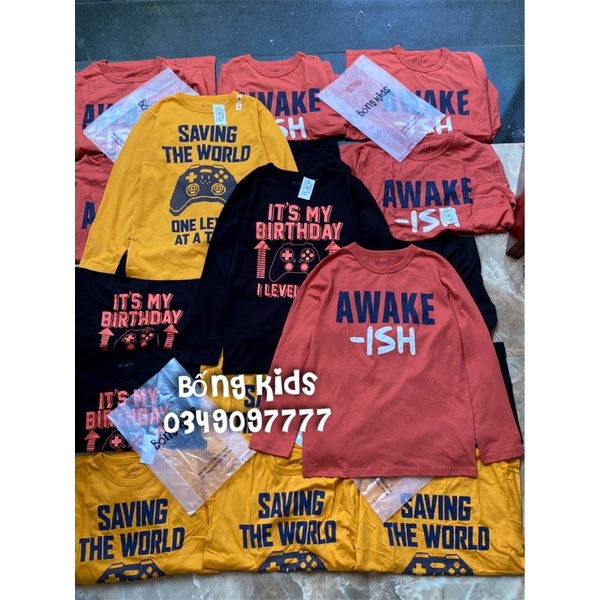 Áo Thu Bé Trai In Hình Place