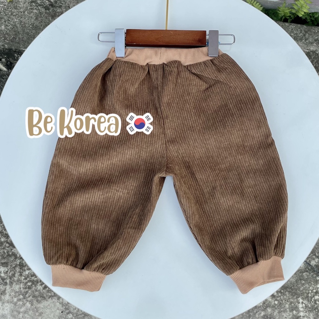 Quần dài nỉ - Bekorea phong cách Hàn Quốc cho bé trai/bé gái