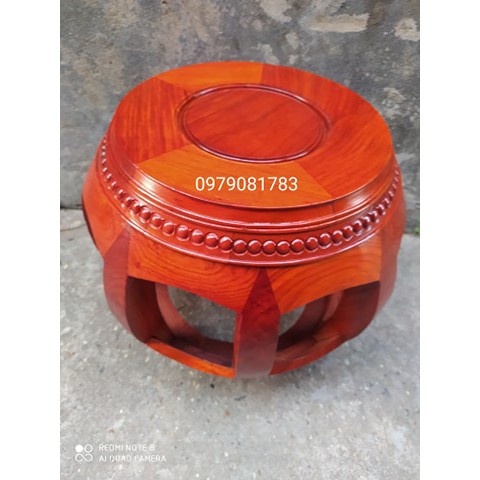 Đôn trống gỗ hương (cao 35cm, mặt 28cm)