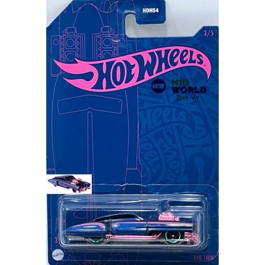 Xe mô hình Hot Wheels 54th Satin &amp; Pink Series Evil Twin HDH58.