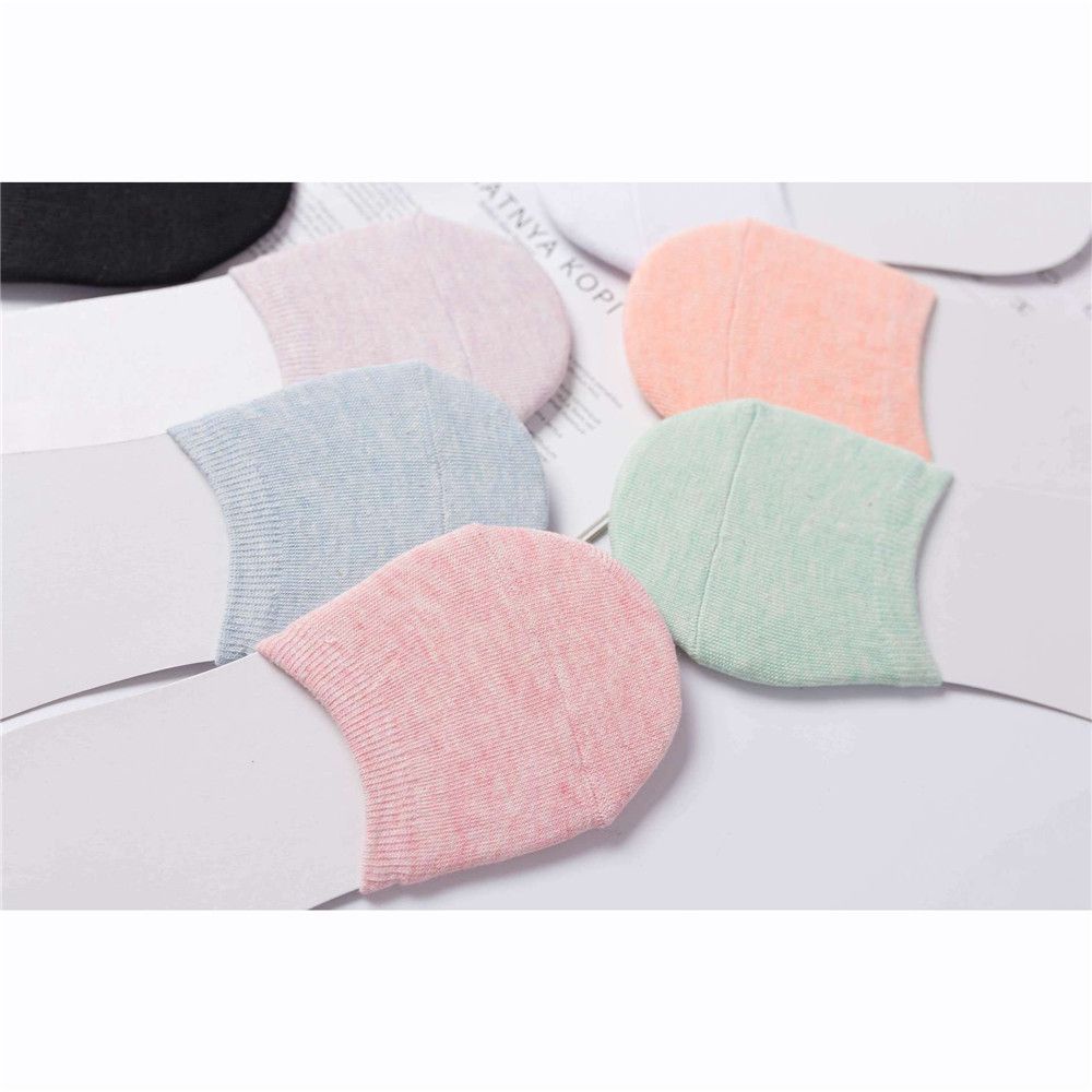 Vớ Cotton Cổ Thấp Tàng Hình Chống Trượt Nhiều Màu Thời Trang Cho Nữ