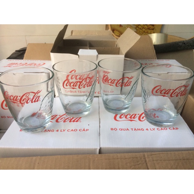 Bộ 4 ly thuỷ tinh hàng khuyến mãi coca cola 350ml