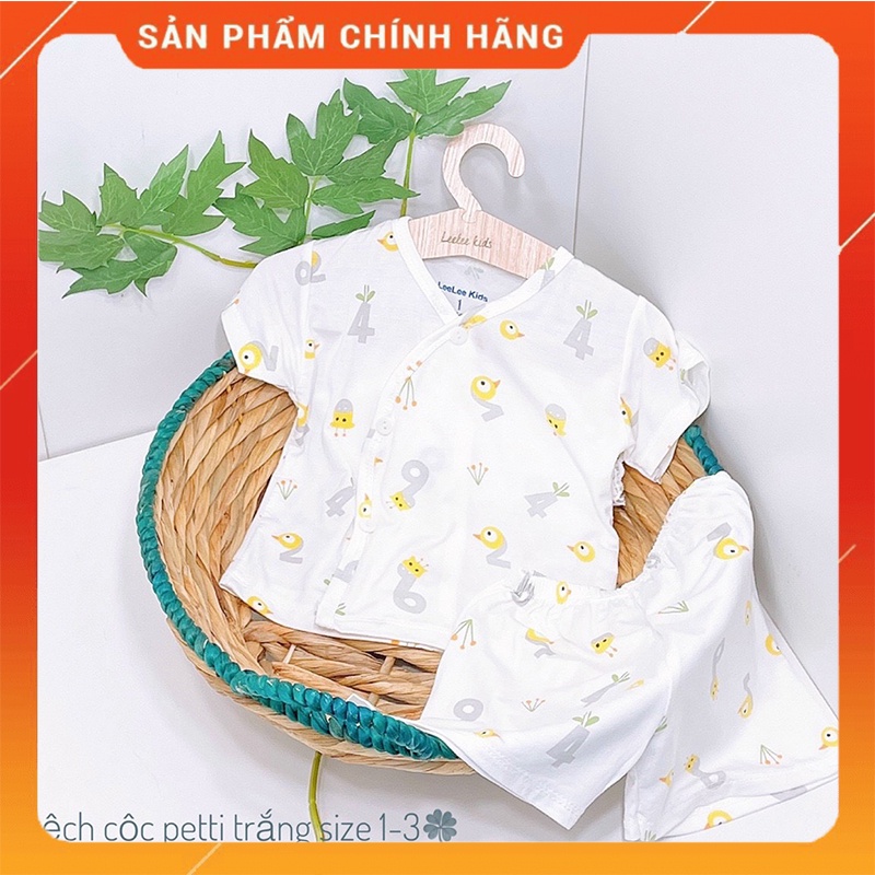 Đồ sơ sinh bé trai bé gái cộc tay 0-9 tháng chất petit mềm mát co giãn 4 chiều _ B37