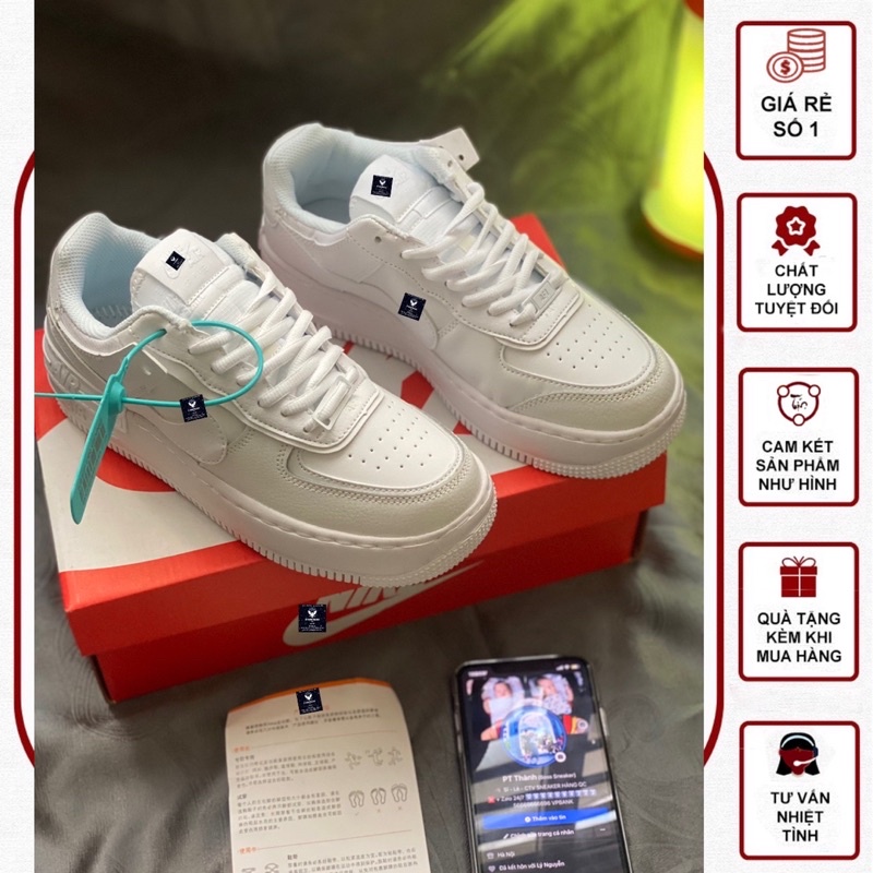 (Ảnh thật + Fullbox) Giày Thể Thao shadow trắng full