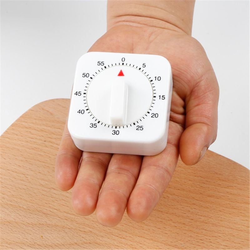 Đồng hồ hẹn giờ nấu ăn 60 phút hình vuông tiện dụng