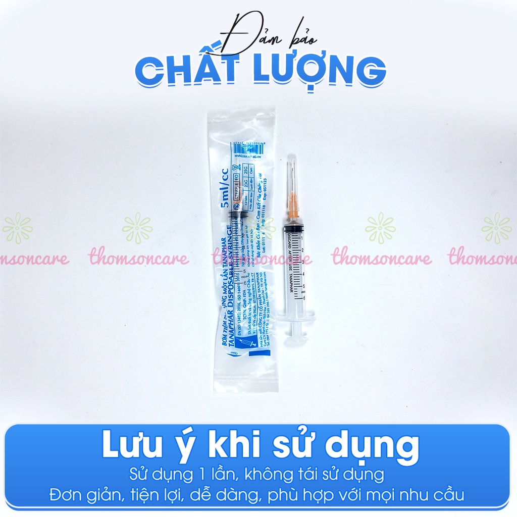 Bơm tiêm y tế đủ loại 1ml 3ml 5ml 10ml 20ml 50ml - Bơm sử dụng một lần Tanaphar