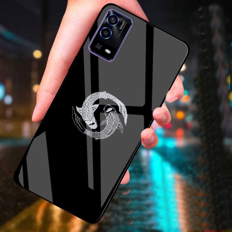 Ốp Lưng OPPO A55 mặt kính cường lực cao cấp thiết kế riêng