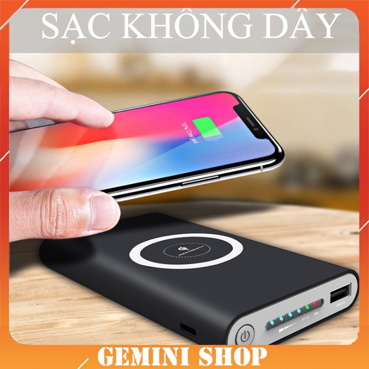 Pin sạc dự phòng không dây 10000 Mah tích hợp sạc không dây