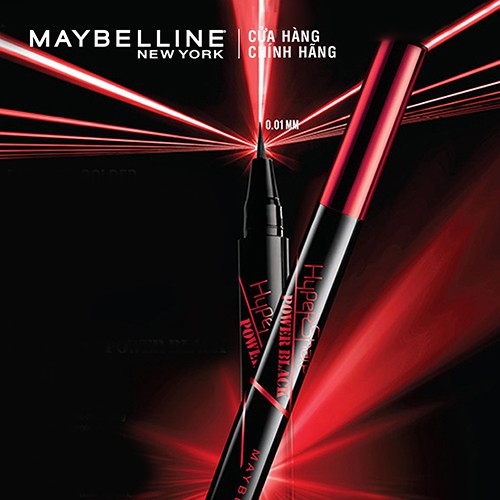 Bút Kẻ Mắt Nước Đen Tuyền Không Lem Không Trôi Maybelline New York HyperSharp Power Liner Waterproof 0.5g | BigBuy360 - bigbuy360.vn