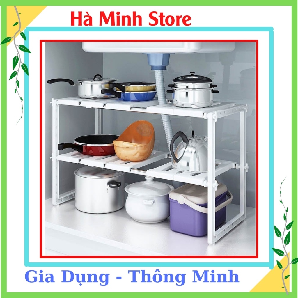 [Siêu Tiện lợi] Kệ Gầm Bếp Đa Năng Điều Chỉnh Độ Cao Thấp Và Có Thể Kéo Dài Mở Rộng Diện Tích - Kệ Đựng Xoang Nồi