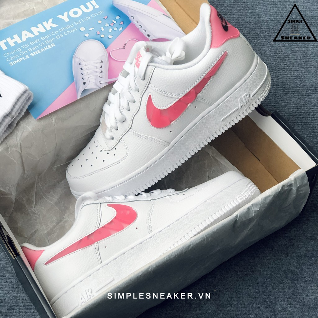 Nike AF1 Chính Hãng FREESHIP Giày Air Force 1 Valentine Love For All - Giày Thể Thao Nữ Auth - Simple Sneaker