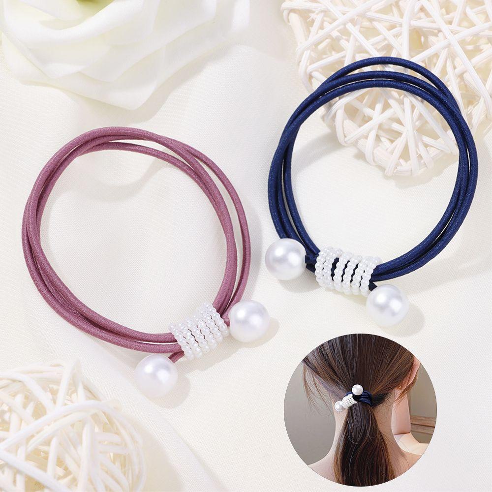 Dây Cột Tóc Cao Su Co Giãn Đính Nơ Phong Cách Hàn Quốc Cho Nữ