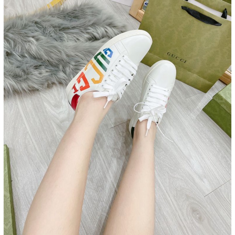 H(ẢNH THẬT) Giày Thể Thao Basic Chữ 7 Màu Gót 2 Màu Da Mềm Êm Fullbox Bill Túi Hãng Cao Cấp