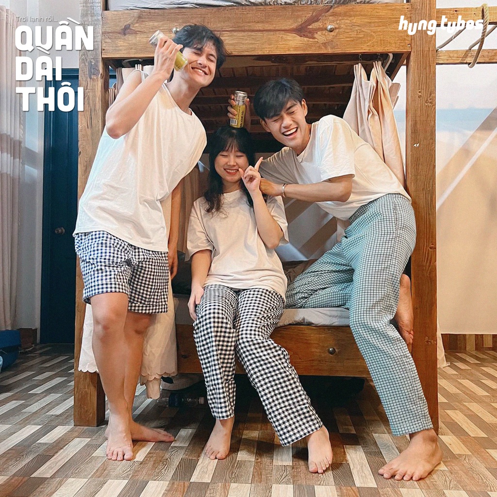 Quần dài caro/sọc chất vải êm mềm Hungtubes.