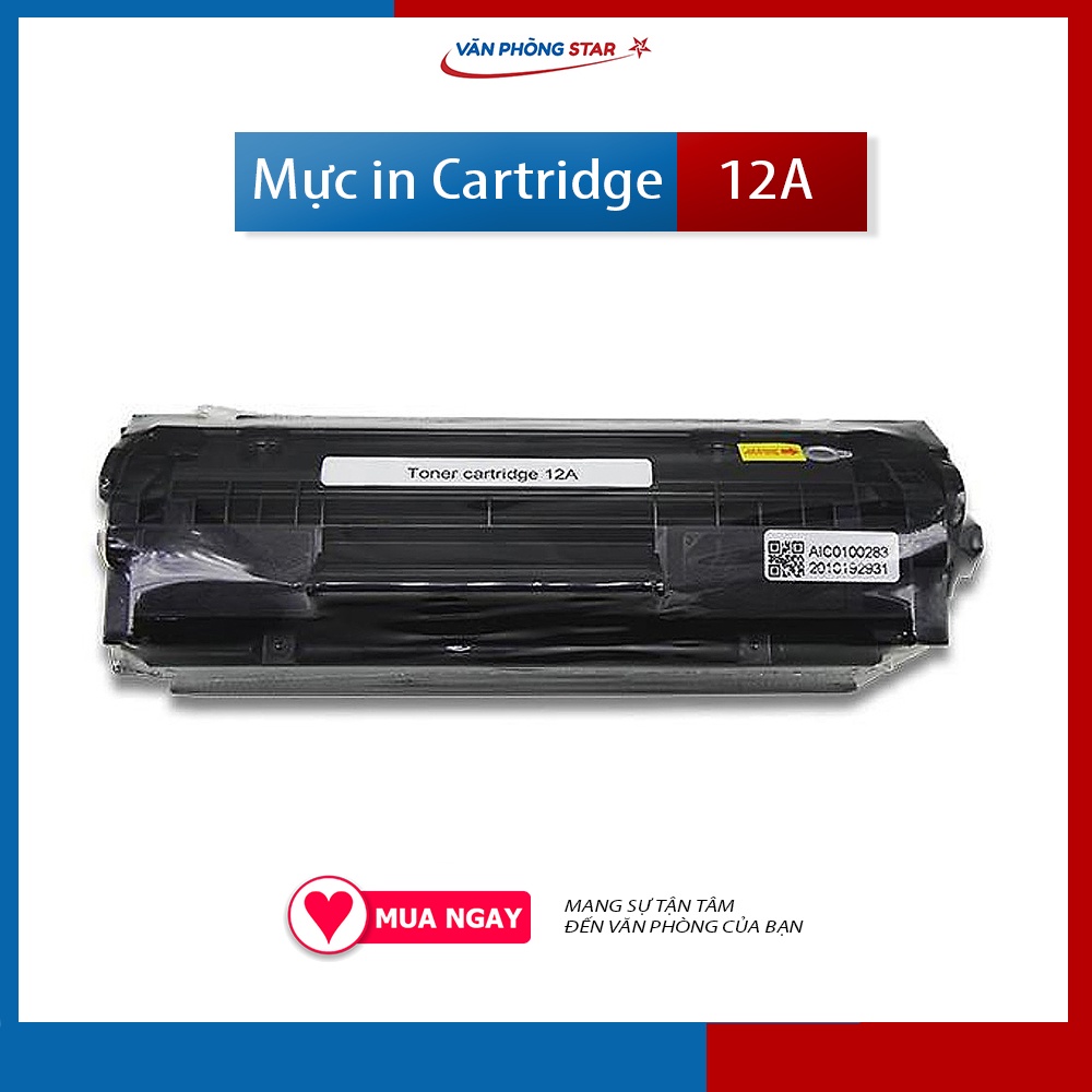 Hộp mực in 12A  (Q2612A) dùng cho máy in canon 2900/3300,máy in HP dung lượng 2100 bản in -CAM KẾT BẢO HÀNH 1 ĐỔI 1