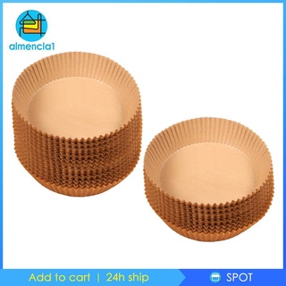 Set 100 giấy kraft lót nướng bánh chống dính hình tròn