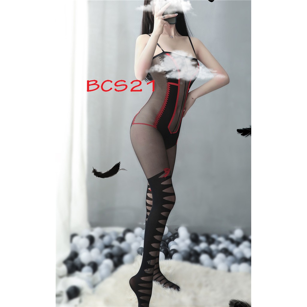 No. 53 N44 70 💕CHE TÊN💕 Cosplay Gợi Cảm Cực Đẹp Đồ Ngủ Liền Thân Xuyên Thấu Hở Đáy Quyến Rũ Vải Mịn Bodystocking BCS21 | BigBuy360 - bigbuy360.vn