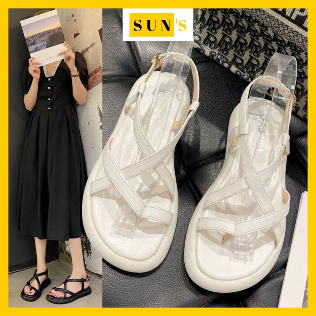 🔒 (SẴN) Giày Sandal quai hậu nữ Xỏ Ngón Dây Mảnh Đan Chéo Đế Cao Su Cao Cấp Hàn Quốc SANDAL79