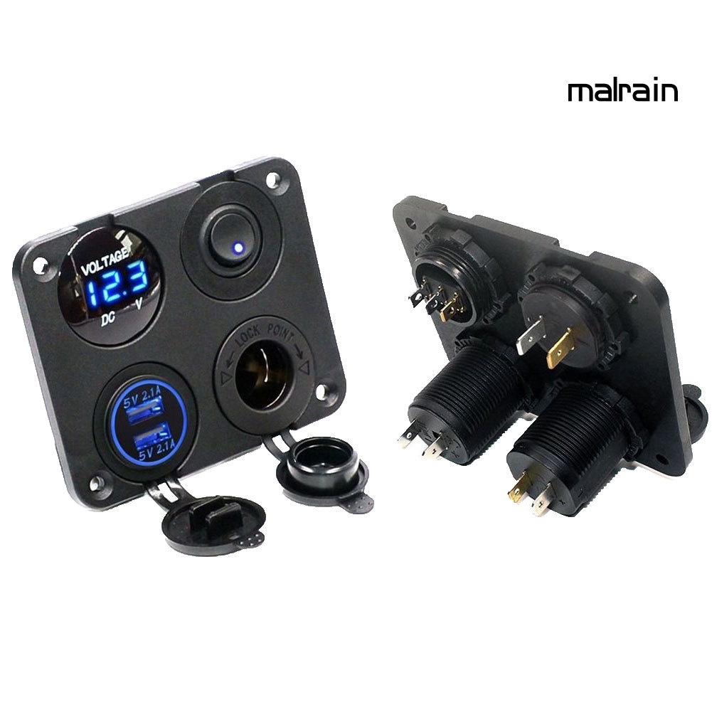 Ổ Cắm Tẩu Thuốc 4 Trong 1 Cho Xe Hơi