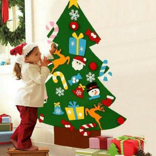 Cây thông giáng sinh treo tường cao 3.1ft kèm phụ kiện trang trí độc đáo dễ thương cho bé DIY