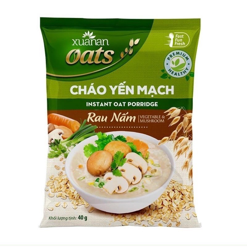 Cháo Yến Mạch Rau Nấm Xuân An- Mua 6 gói tặng 1 tô sứ