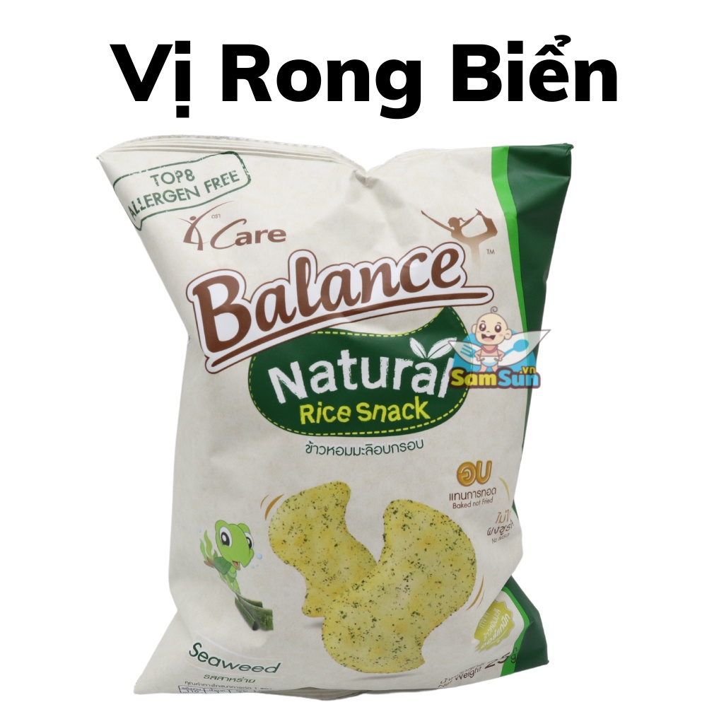 Bánh gạo ăn dặm hữu cơ Thái Lan Balance , chứng nhận hữu cơ EU