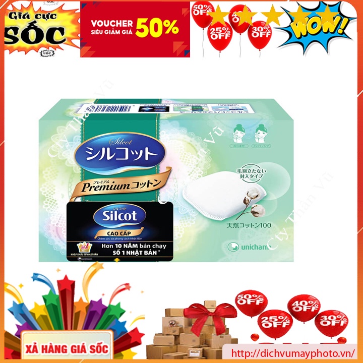 Bông Tẩy Trang Silcot Velvety Touch Cotton 66 Miếng/Hộp mềm mại, nhẹ dịu cho làn da khi sử dụng