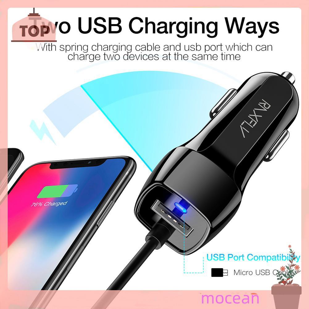 Bộ Sạc Nhanh Usb Kèm Dây Cáp Mở Rộng Chuyên Dụng Cho Xe Hơi