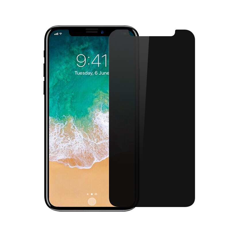 Miếng kính cường lực chống nhìn trộm cho 12 Pro Max X XR XS Max 6 7 8 Plus