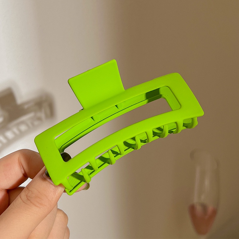 Kẹp Tóc Hình Cá Mập Màu Xanh Lá Nhám Phong Cách Hàn Quốc Đơn Giản Cho Nữ