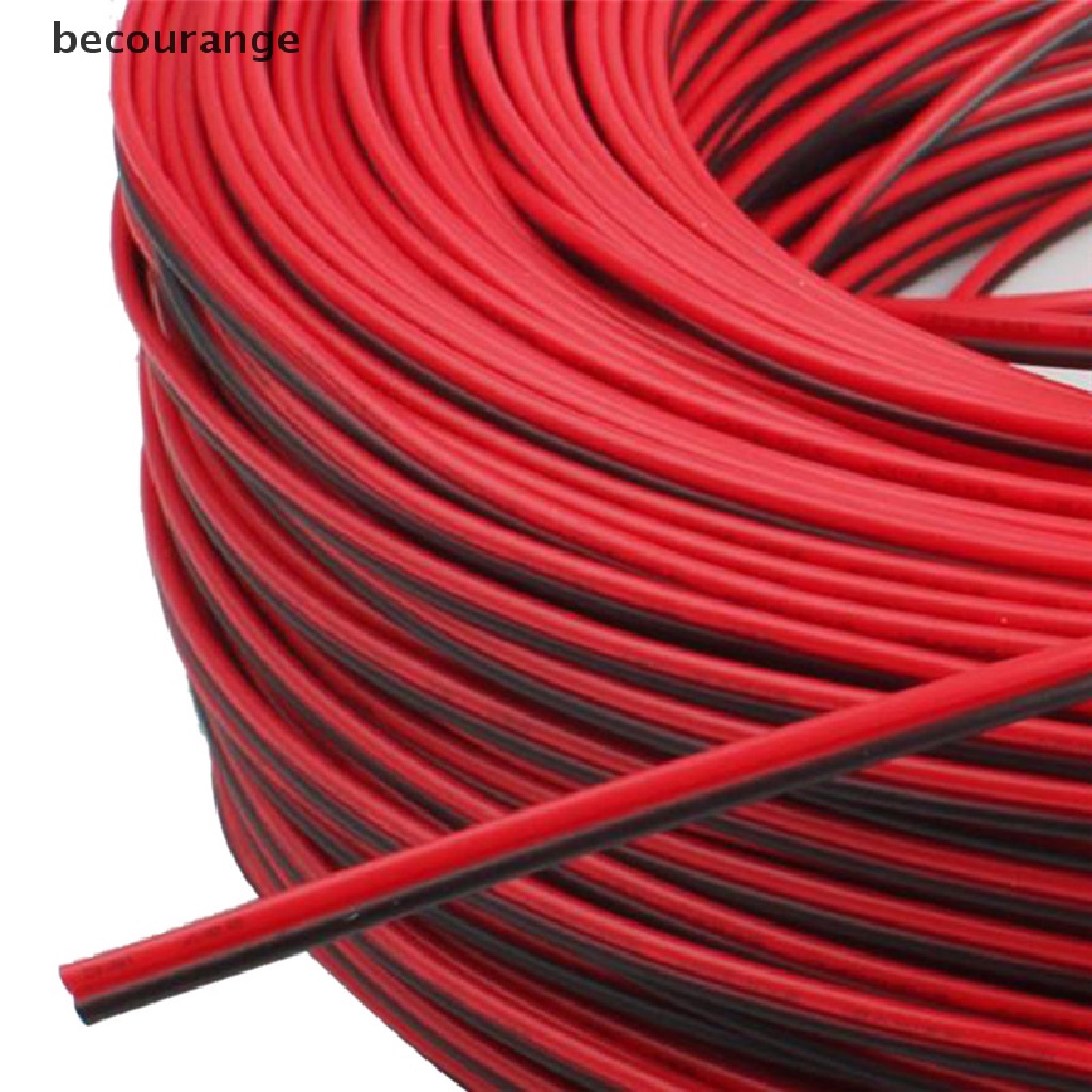 Dây cáp nối dây đèn led 2pin dài 10m màu đỏ cho xe hơi/xe máy