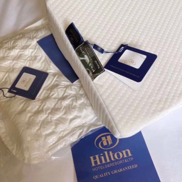 Gối cao su non Hilton cao cấp ☘️ Tặng kèm vỏ gối ☘️