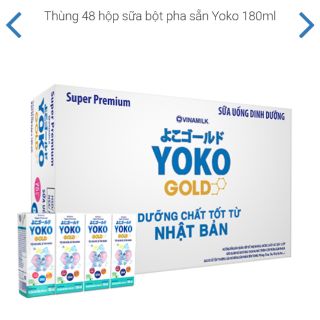 Thùng 48 hộp sữa bột pha sẵn Yoko 180ml