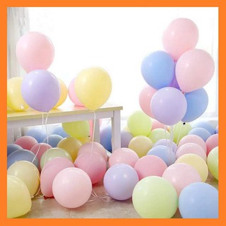 [ Bịch 100 cái ] bong bóng Pastel Macaron nhiều màu - bóng cao su bơm hơi trang trí tiệc sinh nhật