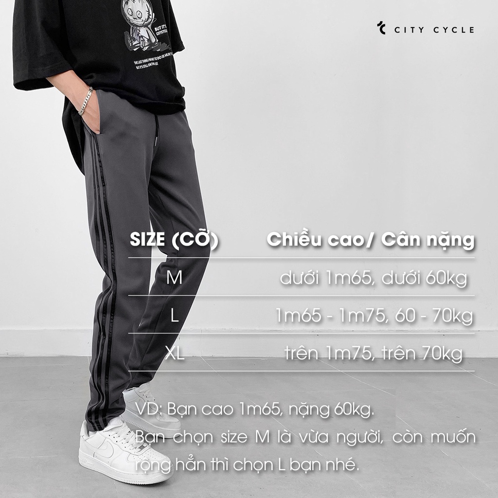 Quần 3 sọc ống suông City Cycle - Quần dài nam nữ Unisex thể thao phối sọc Local Brand | BigBuy360 - bigbuy360.vn
