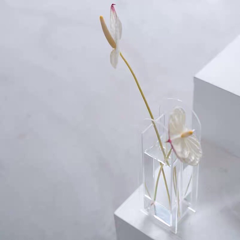 Lọ hoa, bình hoa acrylic dáng vòm cao thanh lịch trang trí nhà cửa - cutam.homedecor