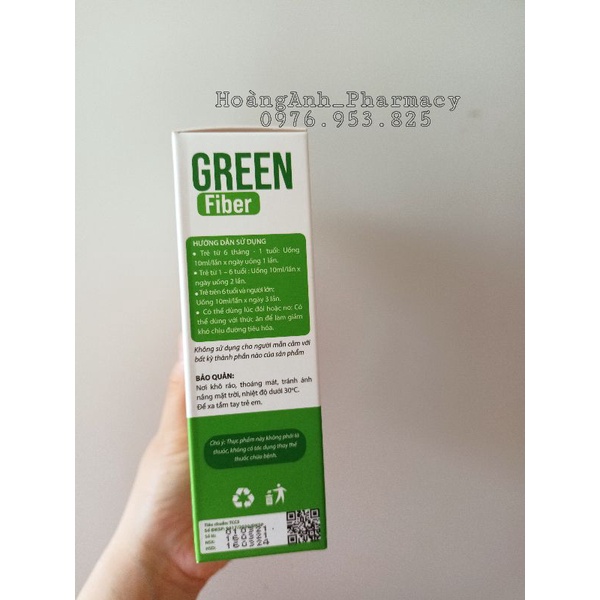 Chất xơ tự nhiên Green Fiber xanh sạch | Thế Giới Skin Care